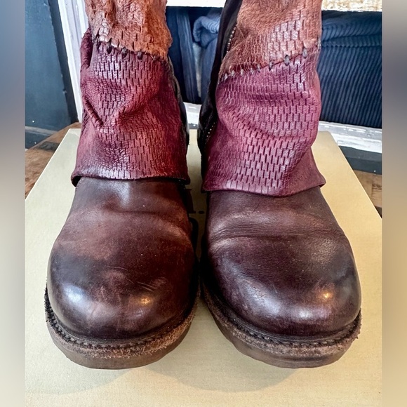 A.S.98 Leather Moto Ankle Boots 717241 Brown EU 38 (US 7.5–8) - Picture 11 of 15